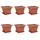 vidaXL Blumentöpfe 6 pcs 38 x 38 x 30 cm Ziegelrot