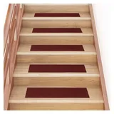 vidaXL Stufenmatten Selbstklebend 30 Stk. Rot 76x20cm Rechteckig