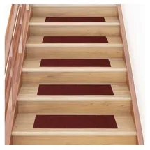 vidaXL Stufenmatten Selbstklebend 30 Stk. Rot 76x20cm Rechteckig