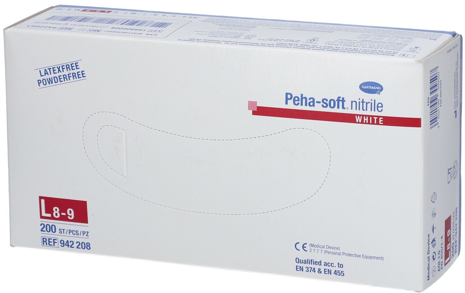 Peha-soft® nitrile white powderfree Gr. L