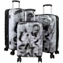 warenhandel könig Revona Koffer-Set 3-tlg. schwarz/grau