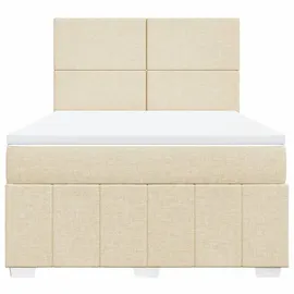 vidaXL Boxspringbett 140 x 200 cm Creme