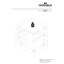 DURABLE Multifunktionswagen 74/59 grau Durable 3113 10