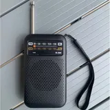 Mini Radio Portable Am/fm Bi-bande Avec Haut-parleur Et Prise Casque, Alimentée Par Piles (2 Piles Aa), Adaptée À Une Utilisation Intérieure, Extérieure Et D'Urgence.