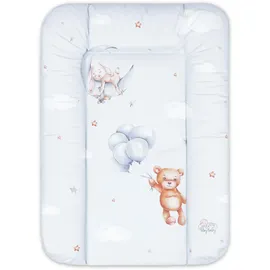 Totsy Baby Wickelauflage Wickelunterlage abwaschbar und wasserdicht 70x50 cm - Wickelmatte zum Auflegen auf Wickeltisch Wickelaufsatz Wickelkommode oder Waschmaschine changing mat 70 x 50 Teddybären B