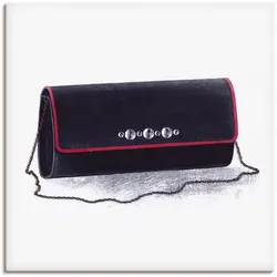 Artland Leinwandbild »Handtasche mit Diamanten«, Mode, (1 St.), auf Keilrahmen gespannt Artland Farbe Bild(er): weiß