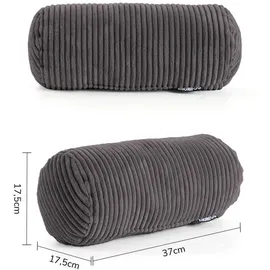 mokebo Nackenrolle Das Nickerchen 17,5 x 37 cm Anthrazit