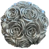 ZGM Beton Rosenkugel mit silberner Patina - eine ganz besondere Dekoration
