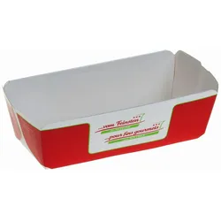 WISEFOOD 200 Stück - Karton-Backschale vom Feinsten - 1000g - 215x70x55mm