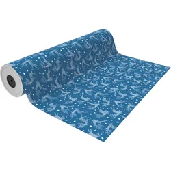 1x Rolle Blaues Geschenkpapier Rudolf 62cmx90m - Geschenkpapier für Weihnachten, Weihnachtsgeschenkpapier, Recycelt