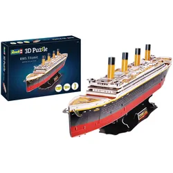 Revell 3D Puzzle 00170 I RMS Titanic I 113 Teile I 4 Stunden Bauspaß für Jung Alt I ab 10 Jahren I Das berühmte Kreuzfahrtschiff RMS Titanic selber zusammenbauen (Neu differenzbesteuert)