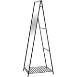 [en.casa] Standspiegel Ruffano 148,5 x 40 cm Schwarz