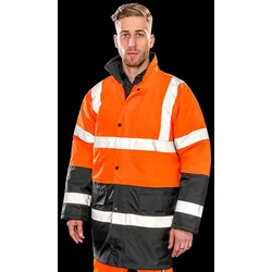 Result Motorway 2-Tone Safety Coat - fluorescent orange;black - 3XL