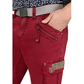 Timezone Cargoshorts REGULAR RYKERTZ SHORT Mid Waist Regular Fit Regular Fit 1202-5192 Washed Rot Normaler Bund Reißverschluss W 30