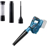 Bosch Professional 18V System Akku Gebläse GBL 18V-120 (inkl. 4x Aufsätze, Standarddüse, Verlängerungsrohr, Bohrlochdüse, Staubauffangbehälter, ohne Akku/ Ladegerät)