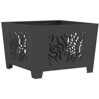 vidaXL - Feuerstelle Quadratisch Schwarz 60x60x40 cm Stahl