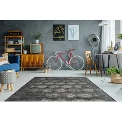 Kayoom Teppich Baroque 700 Anthrazit - 5Z37I-160-230-E