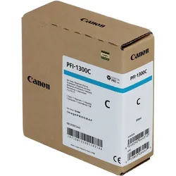 Canon Tinte PFI-1300, cyan, für PRO-2000, PRO-2100, PRO-4000S, PRO-4100S, PRO-4000, PRO-4100, PRO-6000S, PRO-6100S, PRO-6000, PRO-6100, Inhalt: 330 ml