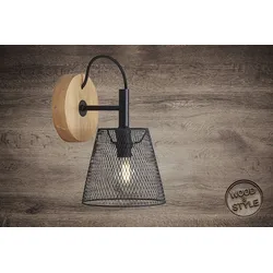 BRILONER LEUCHTEN LED Wandleuchte "TAUNUS", schwarz (schwarz, holzfarben), Lampen