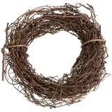 NaDeco Clematis-Kranz in Natur, Durchmesser ca. 10cm | Mühlenbeckia-Ring | Deko-Kranz | Naturkranz | Rebenkranz | Weidenkranz | Türkranz | Waldrebe | | Osternest | Osterdeko | Naturdeko