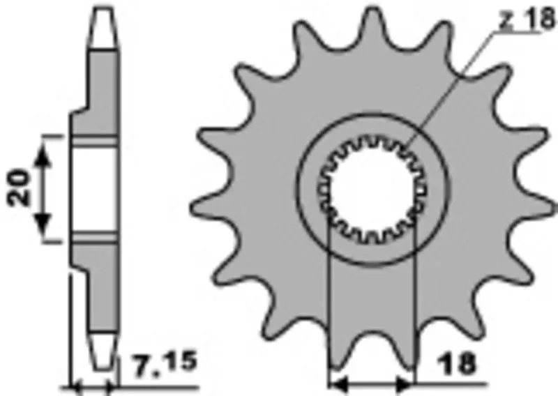 PBR Standaard stalen tandwiel 432 - 520