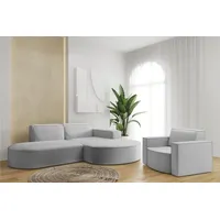Fun Möbel Sofa Set 2-teilig Sessel und Ecksofa PALMA