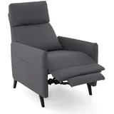COSTWAY Relaxsessel (1-St), Sessel mit Liegefunktion, verstellbarer Rückenlehne & Fußstütze grau