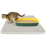 Karat Katzenstreumatte Charly in Wabendesign Abwaschbar Grau 61 x 38 cm