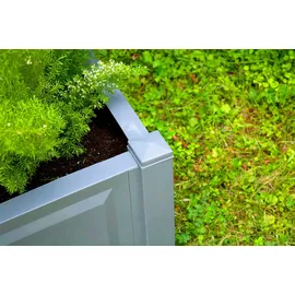 KHW Pflanzkasten Groß mit Spalier grau