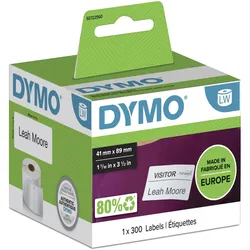 DYMO® Original Etikett für LabelWriterTM, Namensschild - weiss - ablösbar, 1 x 300 Etiketten