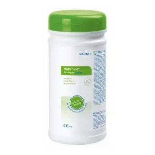 Schülke mikrozid® AF wipes Desinfektionstücher, Gebrauchsfertige, getränkte Tücher zur Flächendesinfektion, 1 Spenderdose = 220 Jumbo-Tücher