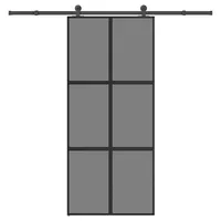 vidaXL Schiebetür rechts 90 x 213,5 cm grau