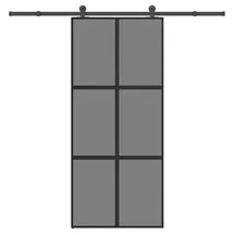 vidaXL Schiebetür rechts 90 x 213,5 cm grau