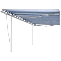 VidaXL Gelenkarmmarkise 600 x 350 m blau und weiß