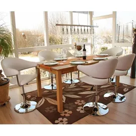 Mendler Esszimmerstuhl HWC-L51, Drehstuhl Stuhl, Kunstleder ~ weiß