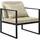 [en.casa] Relaxsessel Ragusa Polyester 60 x 70 x 60 cm Sandfarben