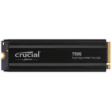 Crucial T500 2TB SSD PS5 M.2 2280 PCIe 4.0 NVMe Kühlkörper interne SSD (2 TB) M.2" 7400 MB/S Lesegeschwindigkeit, 7000 MB/S Schreibgeschwindigkeit, Integrierter Heatsink, DirectStorage, TLC NAND, PS5-kompatibel schwarz