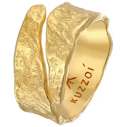 KUZZOI Bandring Struktur Used Look 925 Silber Herrenschmuck   Herren 