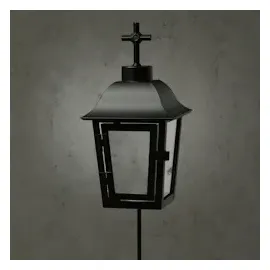 MARELIDA Laterne aus Metall mit 2 wechselbaren Spitzen und Erdspieß H:... 51cm in schwarz