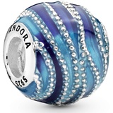 PANDORA Charm "Blaue Wirbel" Silber Emaille blau 797012ENMX