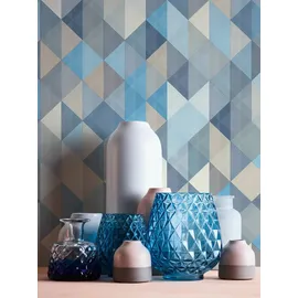 A.S. Création Scandinavian 2 Vliestapete 0,53 x 10,05 m 367863 Blau/Weiß