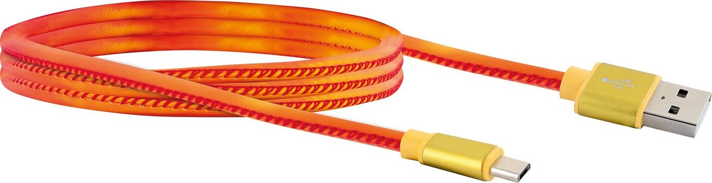 Schwaiger LKC150M 533 Smartphone-Kabel, USB 2.0 A Stecker, USB Micro B Stecker, (150 cm), universal einsetzbar rot