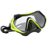 Erwachsene Taucherbrille, Unisex Tauchmaske Antibeschlag Schnorchelausrüstung Panorama Weitsicht Maskenbrille Schwimmen Tauchen Anti Spritzer Versiegelung Schwimmbrille für Free Diving[Gelb Schwarz]