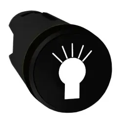 Schneider Electric ZB5AA253 Drucktaster, Frontelement, Harmony XB5, Kunststoff, 22mm, schwarz, beschriftet Lampe, tastend