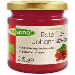 Frusano Rote Bio-Johannisbeere Fruchtaufstrich Brotaufstrich 235 g