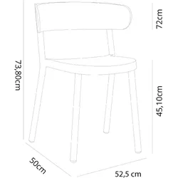 Resol CASINO Stuhl Indoor, Outdoor Set 2 Dunkelgrau