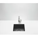 Dornbracht Einzelbecken, 450x400mm, glasierter Stahl, 38450002-71, Farbe: Schwarz Matt