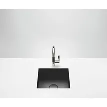 Dornbracht Einzelbecken, 450x400mm, glasierter Stahl, 38450002-71, Farbe: Schwarz Matt