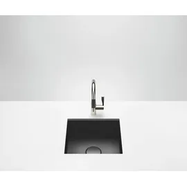Dornbracht Einzelbecken, 450x400mm, glasierter Stahl, 38450002-71, Farbe: Schwarz Matt