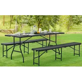 Juskys Amberg Set 3-tlg. schwarz klappbar